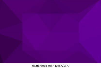 Dark Purple vector hexagon mosaic cover. Geometric illustration in Origami style with gradient.  A completely new design for your business.