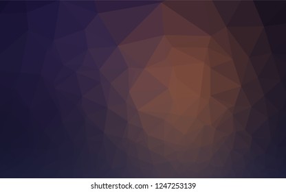 Dark Purple vector hexagon mosaic template. An elegant bright illustration with gradient. Brand new design for your business.