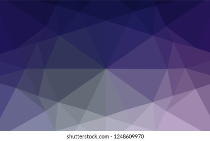 Dark Purple vector hexagon mosaic cover. An elegant bright illustration with gradient. Brand new design for your business.