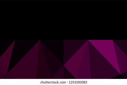 Dark Purple vector hexagon mosaic template. A completely new color illustration in a vague style. Brand new design for your business.
