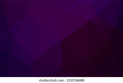 Dark Purple vector hexagon mosaic template. A sample with polygonal shapes. Brand new design for your business.
