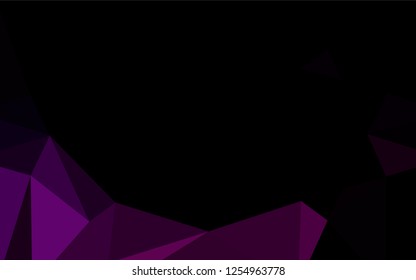 Dark Purple vector hexagon mosaic texture. A vague abstract illustration with gradient. Triangular pattern for your business design.