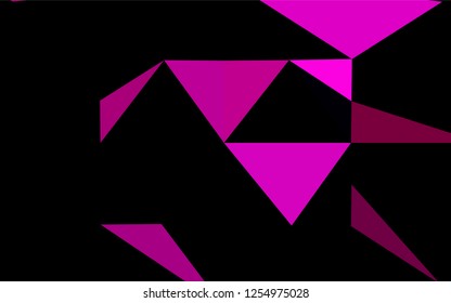 Dark Purple vector hexagon mosaic cover. Triangular geometric sample with gradient.  The elegant pattern can be used as part of a brand book.