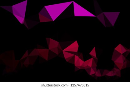 Dark Purple vector hexagon mosaic texture. Modern geometrical abstract illustration with gradient. Triangular pattern for your business design.