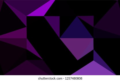 Dark Purple vector hexagon mosaic template. Brand new colored illustration in blurry style with gradient. The polygonal design can be used for your web site.