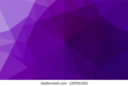 Dark Purple vector hexagon mosaic template. A vague abstract illustration with gradient. A completely new design for your business.