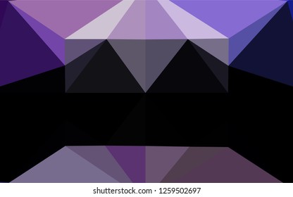 Dark Purple vector hexagon mosaic template. A vague abstract illustration with gradient. A completely new design for your business.