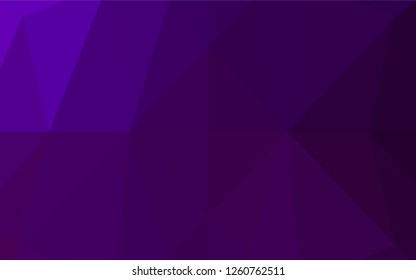 Dark Purple vector hexagon mosaic template. Modern geometrical abstract illustration with gradient. The completely new template can be used for your brand book.