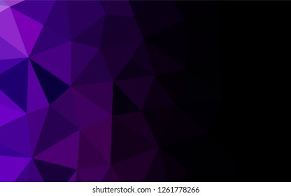 Dark Purple vector hexagon mosaic template. Colorful illustration in abstract style with gradient. The completely new template can be used for your brand book.