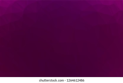 Dark Purple vector hexagon mosaic template. Geometric illustration in Origami style with gradient.  The template can be used as a background for cell phones.