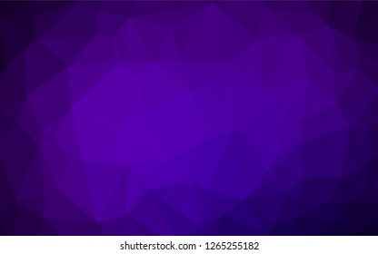 Dark Purple vector hexagon mosaic cover. Glitter abstract illustration with an elegant design. A completely new design for your business.