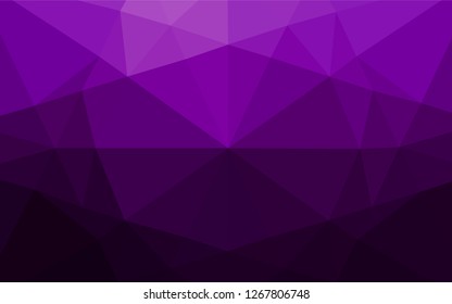 Dark Purple vector hexagon mosaic texture. Colorful abstract illustration with gradient. Brand new design for your business.