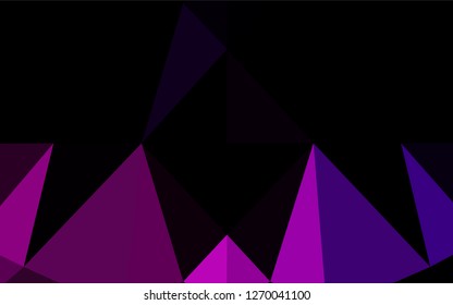 Dark Purple vector hexagon mosaic cover. A vague abstract illustration with gradient. A completely new design for your business.