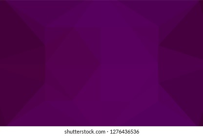 Dark Purple vector hexagon mosaic template. A completely new color illustration in a vague style. Brand new design for your business.