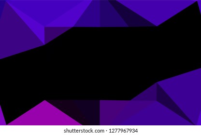 Dark Purple vector hexagon mosaic texture. Geometric illustration in Origami style with gradient.  The polygonal design can be used for your web site.