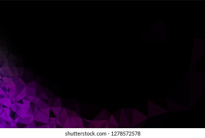 Dark Purple vector hexagon mosaic cover. Shining colored illustration in a Brand new style. The completely new template can be used for your brand book.