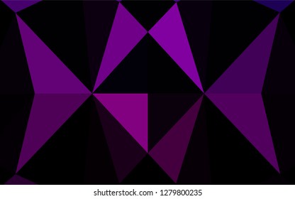 Dark Purple vector hexagon mosaic cover. A sample with polygonal shapes. A completely new design for your business.