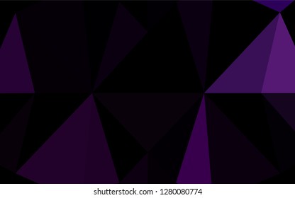 Dark Purple vector hexagon mosaic cover. A vague abstract illustration with gradient. The completely new template can be used for your brand book.
