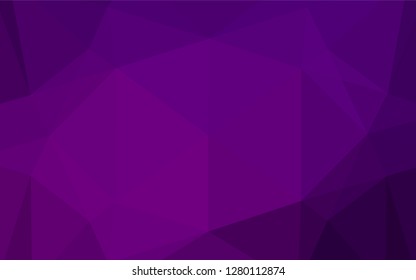 Dark Purple vector hexagon mosaic cover. A completely new color illustration in a vague style. Brand new style for your business design.
