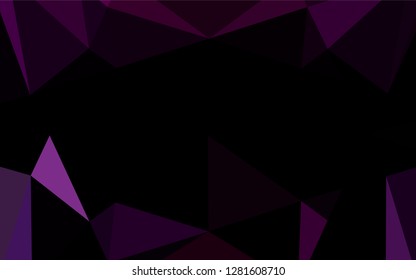 Dark Purple vector hexagon mosaic texture. Brand new colored illustration in blurry style with gradient. A new texture for your design.
