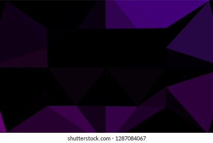 Dark Purple vector hexagon mosaic cover. An elegant bright illustration with gradient. The completely new template can be used for your brand book.