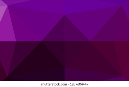 Dark Purple vector hexagon mosaic texture. Modern geometrical abstract illustration with gradient. The completely new template can be used for your brand book.