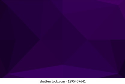 Dark Purple vector hexagon mosaic texture. Glitter abstract illustration with an elegant design. The textured pattern can be used for background.