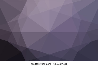 Dark Purple vector hexagon mosaic texture. Creative geometric illustration in Origami style with gradient. A completely new design for your business.