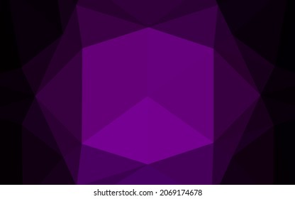 Dark Purple vector hexagon mosaic cover. An elegant bright illustration with gradient. A completely new template for your business design.