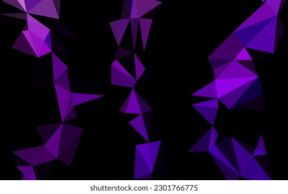 Tapa de mosaico hexágono del vector púrpura oscuro. Ilustración colorida en estilo abstracto con gradiente. La plantilla completamente nueva se puede utilizar para su libro de marca.