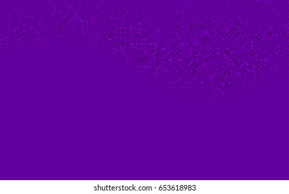 Dark Purple vector illustration which consist of circles. Dotted gradient design for your business. Creative geometric background in halftone style with colored spots.