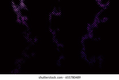 Dark Purple vector illustration which consist of circles. Dotted gradient design for your business. Creative geometric background in halftone style with colored spots.