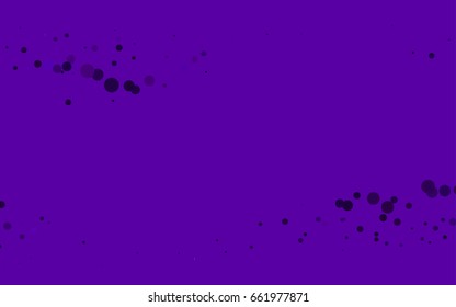 Dark Purple vector illustration which consist of circles. Dotted gradient design for your business. Creative geometric background in halftone style with colored spots.
