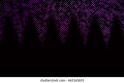 Dark Purple vector illustration which consist of circles. Dotted gradient design for your business. Creative geometric background in halftone style with colored spots.