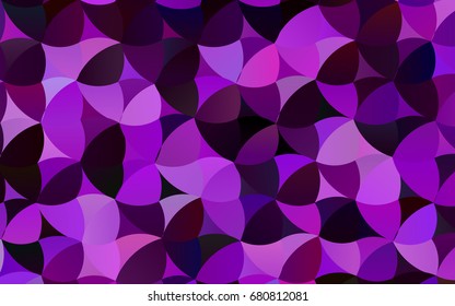 Dark Purple vector illustration which consist of circles. Dotted gradient design for your business. Creative geometric background in halftone style with colored spots.