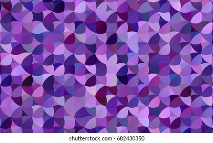 Dark Purple vector illustration which consist of circles. Dotted gradient design for your business. Creative geometric background in halftone style with colored spots.