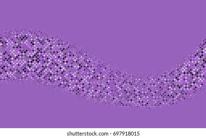 Dark Purple vector illustration which consist of circles. Dotted gradient design for your business. Creative geometric background in halftone style with colored spots.
