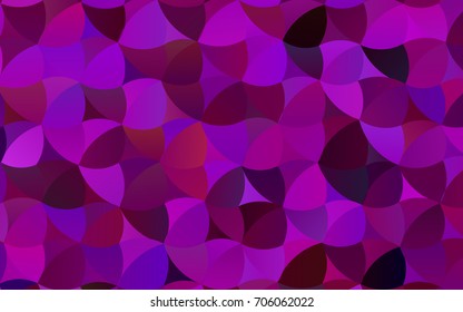 Dark Purple vector illustration which consist of circles. Dotted gradient design for your business. Creative geometric background in halftone style with colored spots.