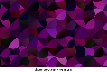 Dark Purple vector illustration which consist of circles. Dotted gradient design for your business. Creative geometric background in halftone style with colored spots.