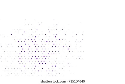 Dark Purple vector illustration which consist of circles. Dotted gradient design for your business. Creative geometric background in halftone style with colored spots.
