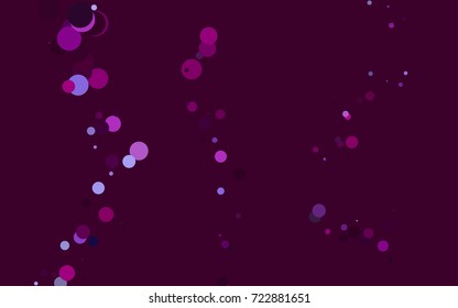 Dark Purple vector illustration which consist of circles. Dotted gradient design for your business. Creative geometric background in halftone style with colored spots.