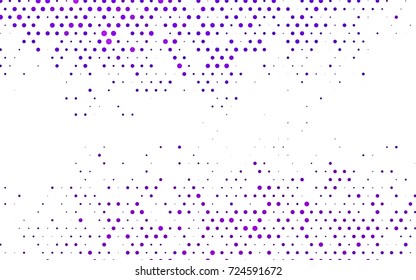 Dark Purple vector illustration which consist of circles. Dotted gradient design for your business. Creative geometric background in halftone style with colored spots.