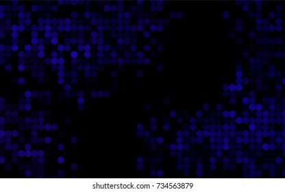 Dark Purple vector illustration which consist of circles. Dotted gradient design for your business. Creative geometric background in halftone style with colored spots.