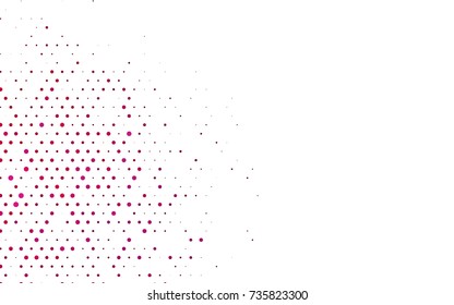 Dark Purple vector illustration which consist of circles. Dotted gradient design for your business. Creative geometric background in halftone style with colored spots.