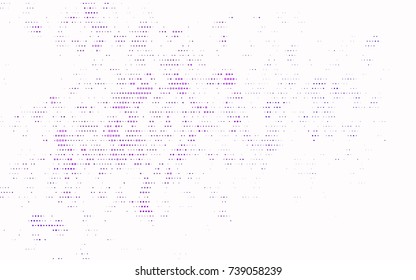 Dark Purple vector illustration which consist of circles. Dotted gradient design for your business. Creative geometric background in halftone style with colored spots.