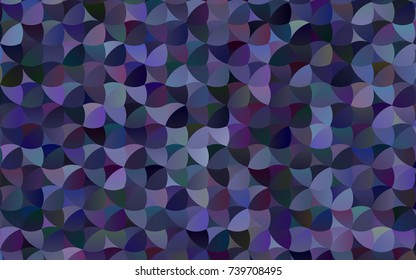 Dark Purple vector illustration which consist of circles. Dotted gradient design for your business. Creative geometric background in halftone style with colored spots.