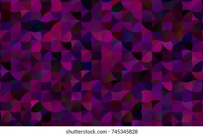Dark Purple vector illustration which consist of circles. Dotted gradient design for your business. Creative geometric background in halftone style with colored spots.
