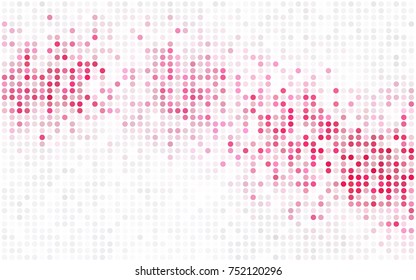 Dark Purple vector illustration which consist of circles. Dotted gradient design for your business. Creative geometric background in halftone style with colored spots.