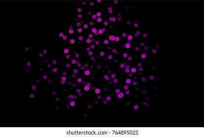 Dark Purple vector illustration which consist of circles. Dotted gradient design for your business. Creative geometric background in halftone style with colored spots.