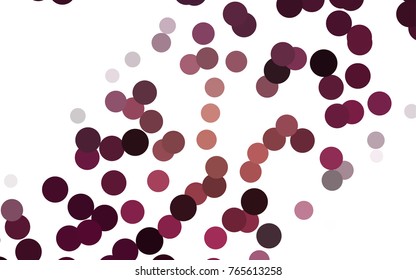 Dark Purple vector illustration which consist of circles. Dotted gradient design for your business. Creative geometric background in halftone style with colored spots.